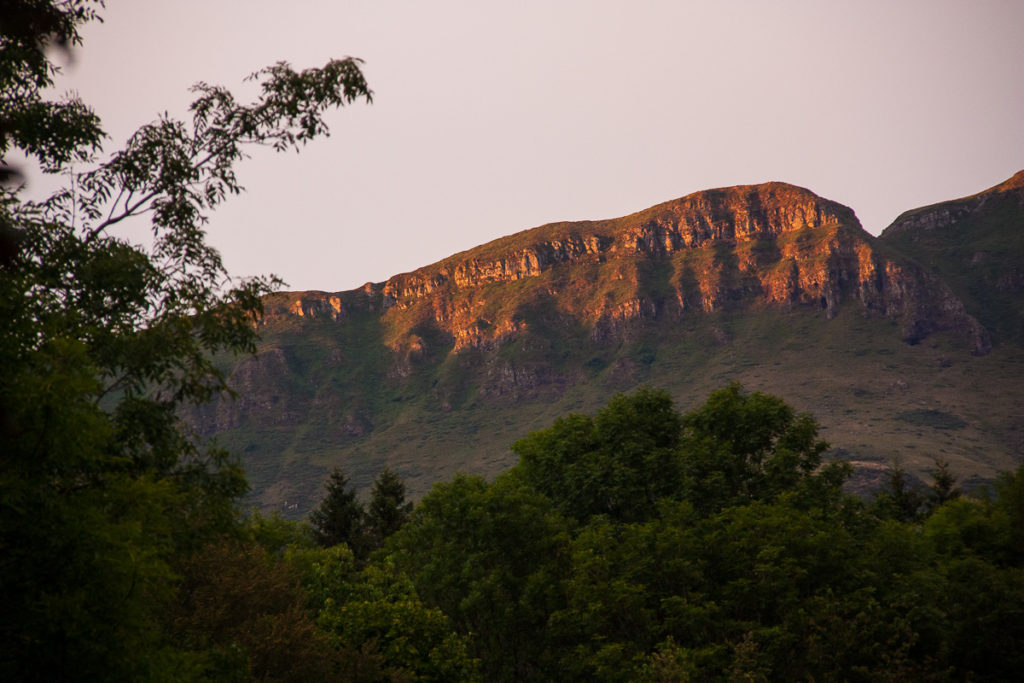 Vue du camping de Mandailles cantal